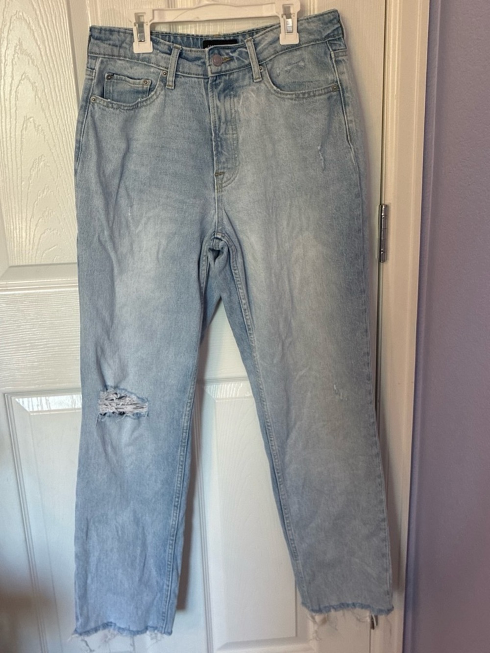 FREE ASSEMBLY high rise straight jeans